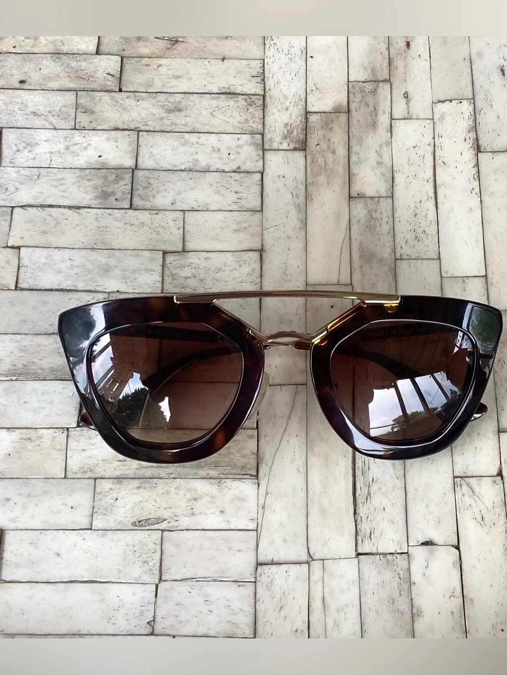 Prada Cinema SPR 09Q Brown Tortoise Sunglasses Designer Frames